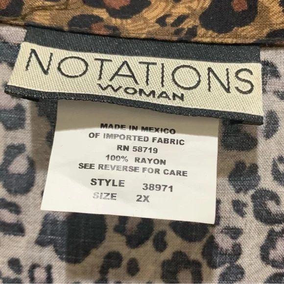 DRESS Leopard Print 2 PC Jacket Buttons and MIDI Sleeveless Set With Slits 22W - Picture 9 of 13